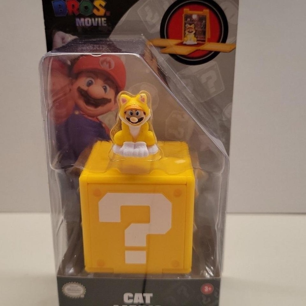 Super Mario Bros Movie Mario Mini Figure‎ Cat Mario NEW